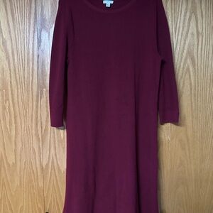 J. Jill Rich Burgundy Sweater Dress